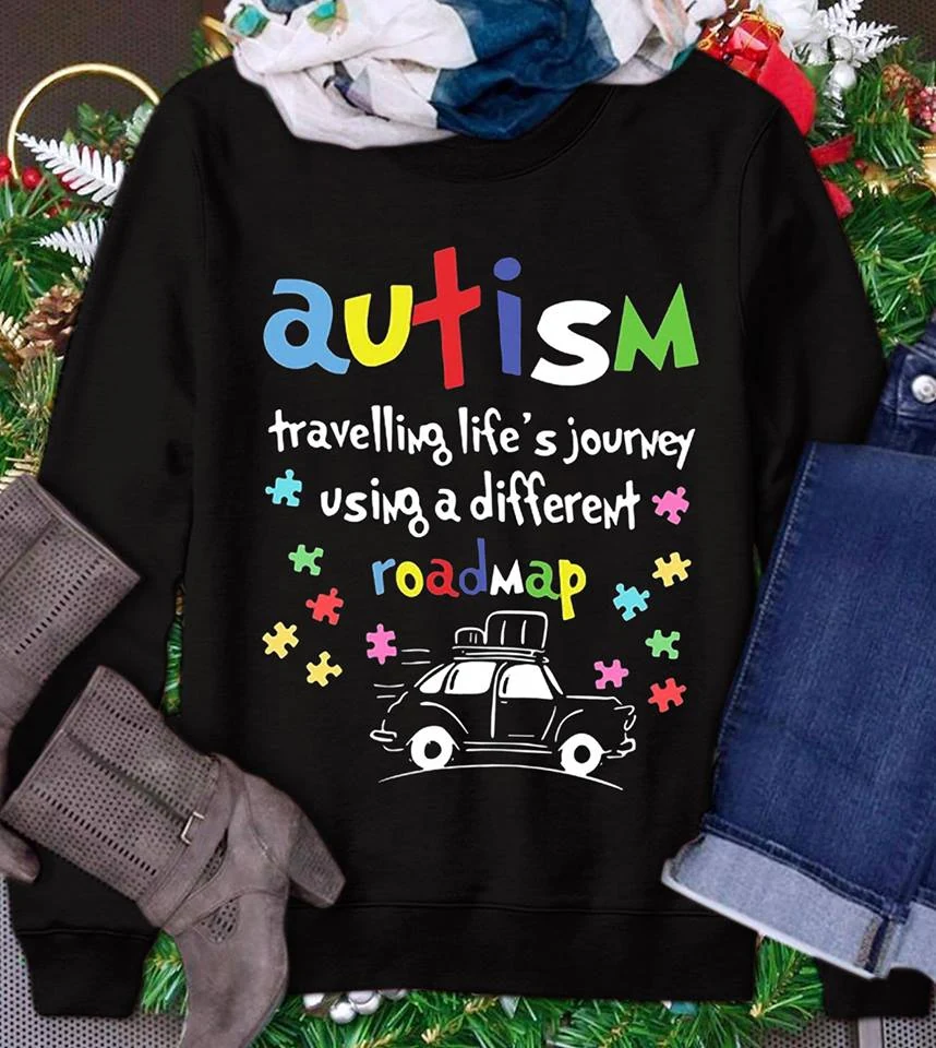 Awareness themed print-on-demand sweatshirt graphic