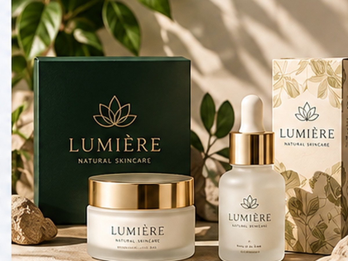 Lumiere Natural Skincare brand identity and packaging concept